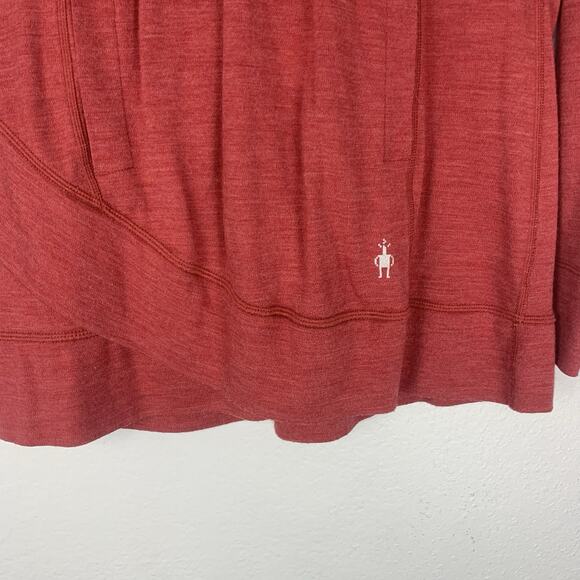 Smartwool Sweater Womens Large Merino 250 Tunic Wool Cowl Neck Red Pockets L - Picture 2 of 10